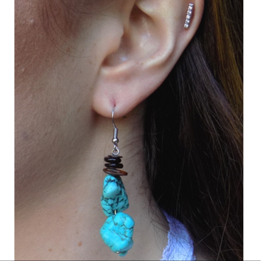 Turquoise Stone Earrings